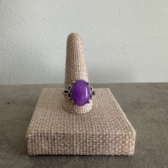 Source Unknown Jewelry - Purple & Silver Stone Fashion Ring